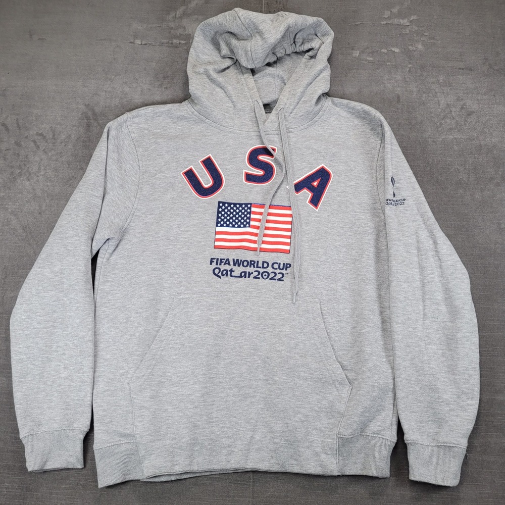 FIFA World‎ Cup Qatar 2022 USA Flag Hoodie Pullover Sweatshirt XL